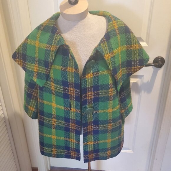 Vintage 60's plaid swing jacket - Picture 2 of 8